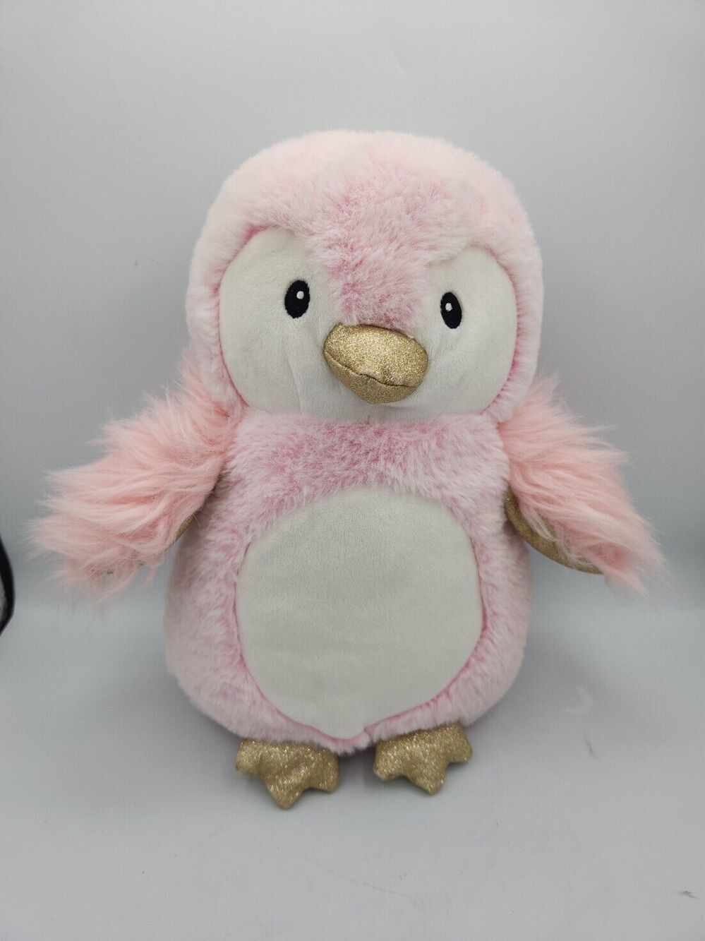 Snuggle Buddy Pink Penguin Glitter Plush Stuffed Animal